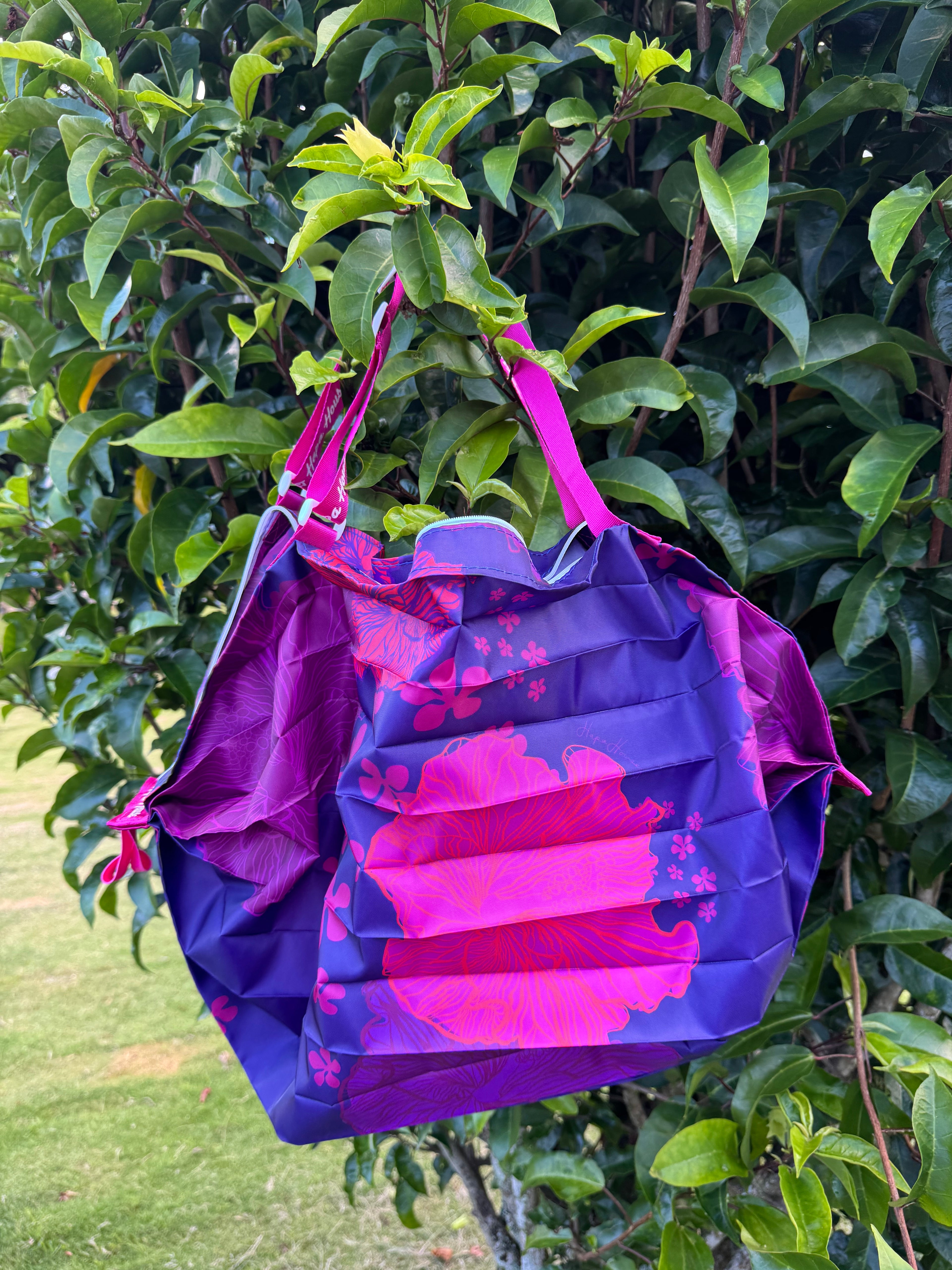 Roll Up Shopping Bag in Pualani Purple