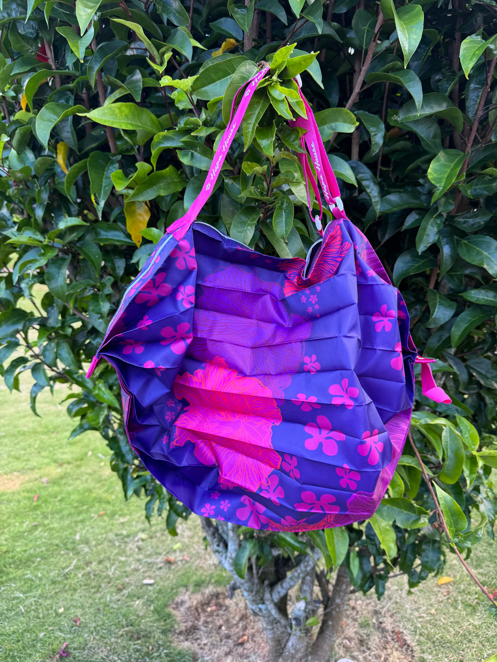 Roll Up Shopping Bag in Pualani Purple