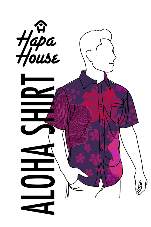 Aloha Shirt brown pua waves – Hapa House Hawaii