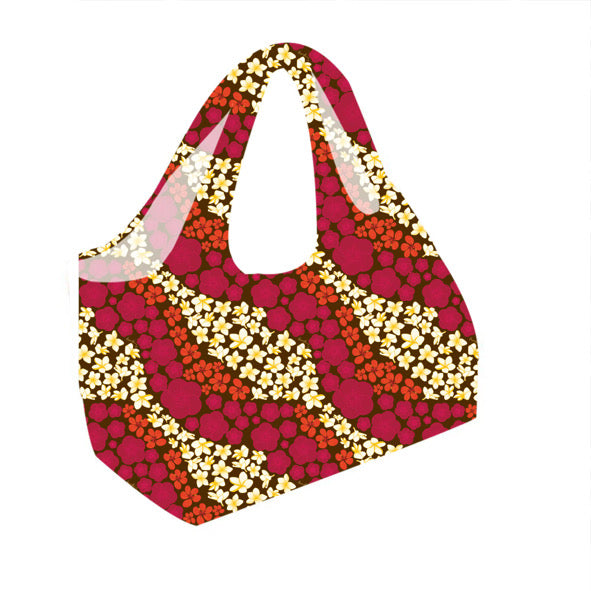 Bento Bags in Brown Pua Waves