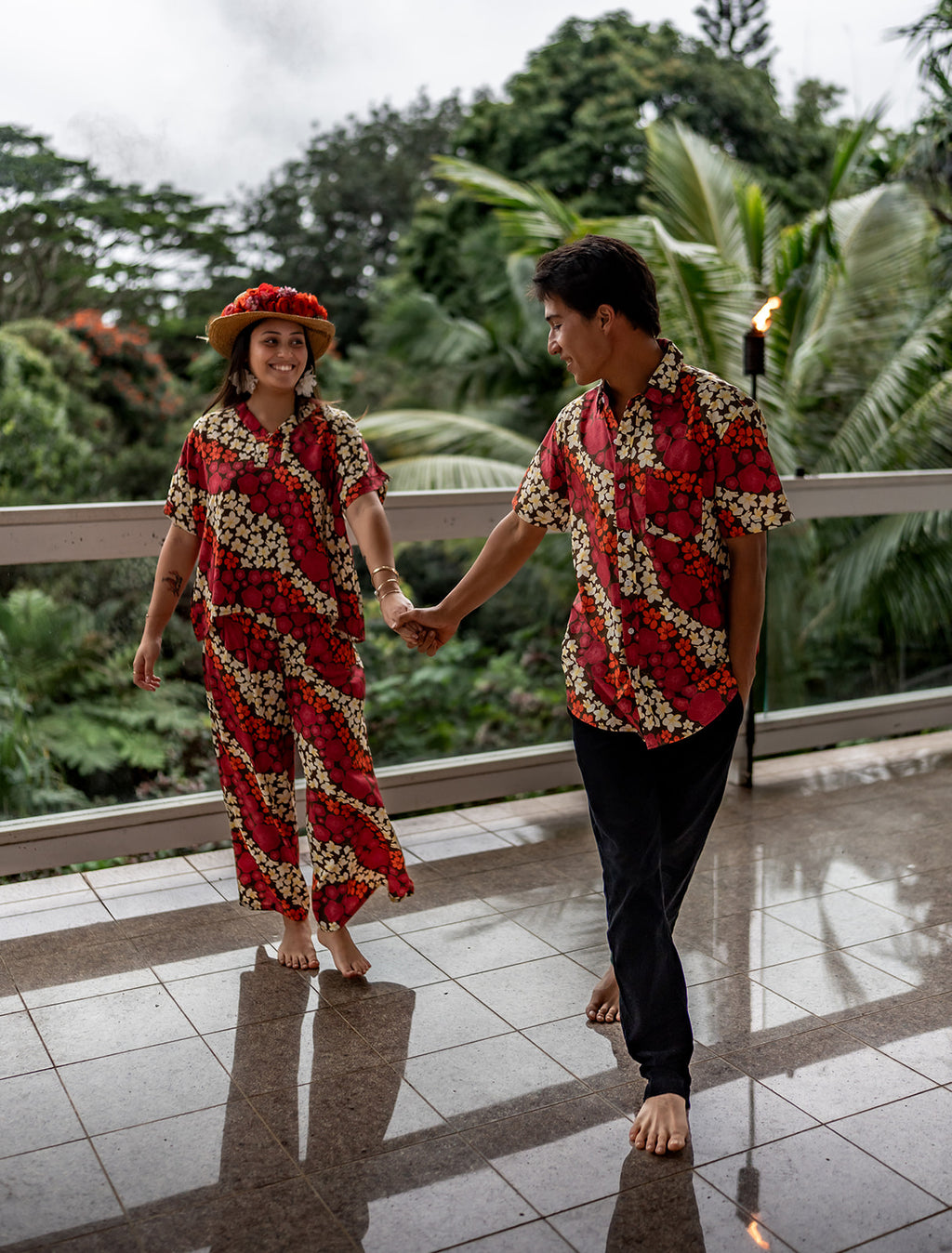 Mei Top in brown pua waves